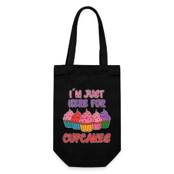 Cupcake Spruch Cupcakes Lustiges Cupcake Geschenk - Geschenkbeutel für Flaschen - Schwarz - Vorne
