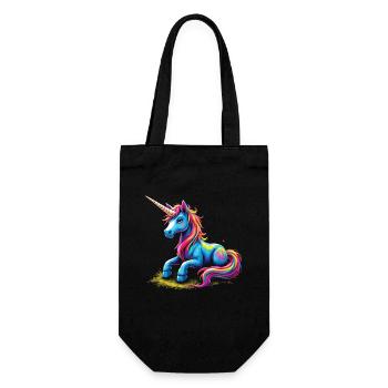 Cute Unicorn Magical Gift Idea Unicorn Fans - Gift Bag for Bottles - black - Front