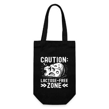 Lactose intolerance Lactose intolerant - Gift Bag for Bottles - black - Front