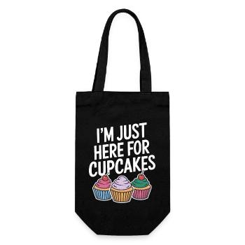 Cupcake Saying Cupcakes Funny Cupcake Gift - Gift Bag for Bottles - black - Front