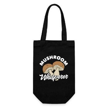 Mushroom Whisperer - For Mushroom Pickers - Gift Bag for Bottles - black - Front