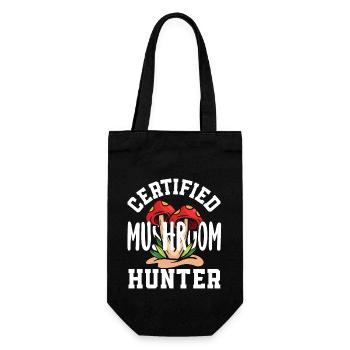 Certified Mushroom Picker Adventure - Gift Bag for Bottles - black - Front