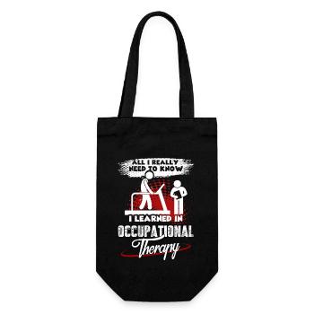 I Learned In Occupational Therapy - Gift Bag for Bottles - black - Front