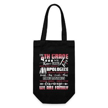 Things About 4th Grade Teacher - Gift Bag for Bottles - black - Front