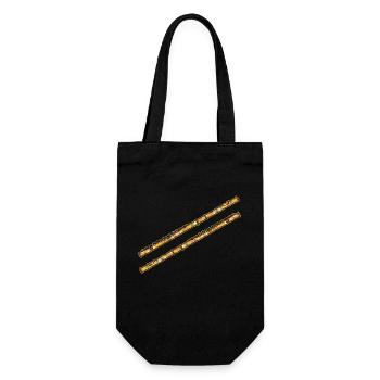 Flute Geometric - Gift Bag for Bottles - black - Front