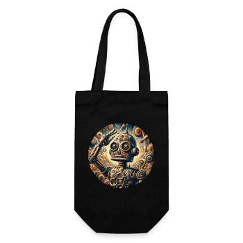 Robot, Boy, Child, Salute, Science - Gift Bag for Bottles - black - Front