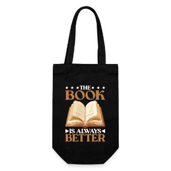 The Book Is Always Better 2 - Geschenkbeutel für Flaschen - Schwarz - Vorne