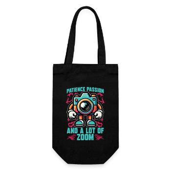 Bird Photography Patience Passion And Birdwatching - Gift Bag for Bottles - black - Front