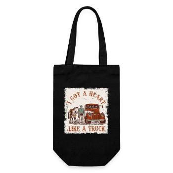 J’ai un cœur comme un camion - Sac à bouteille - noir - Devant