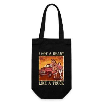 J’ai un cœur comme un camion - Sac à bouteille - noir - Devant