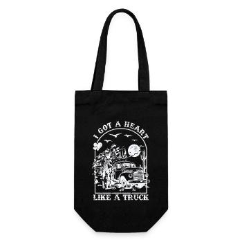 I Got A Heart Like A Truck - Gift Bag for Bottles - black - Front