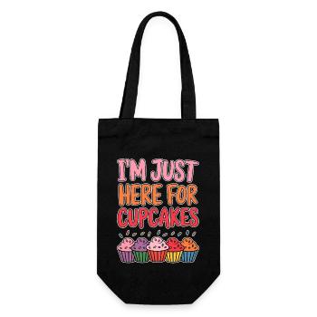 Cupcake Saying Cupcakes Funny Cupcake Gift - Gift Bag for Bottles - black - Front