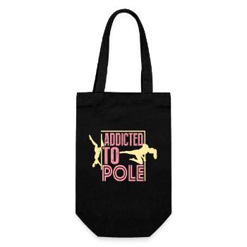 Pole Dancer Addicted To Pole Dance - Gift Bag for Bottles - black - Front