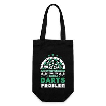 Darts I Have Darts Problem - Gift Bag for Bottles - black - Front
