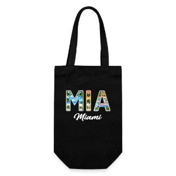 Miami Mia Miami – Ambiance tropicale pour les fans des États-Unis - Sac à bouteille - noir - Devant