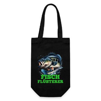 Angler Outfit Angeln Hobby - Geschenkbeutel für Flaschen - Schwarz - Vorne