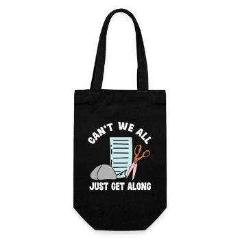 We can't all just get along well - Gift Bag for Bottles - black - Front