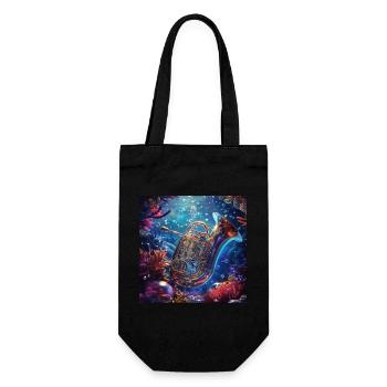 Tuba - Geschenkbeutel für Flaschen - Schwarz - Vorne