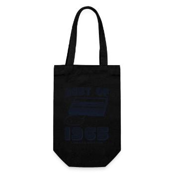 Retro 1965 Stil 60. Geburtstag Feier Design - Geschenkbeutel für Flaschen - Schwarz - Vorne
