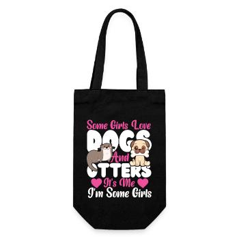 Otter Dog Some Girls Love Dogs And - Gift Bag for Bottles - black - Front