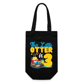 Anniversaire de la loutre Cette petite loutre - Sac à bouteille - noir - Devant