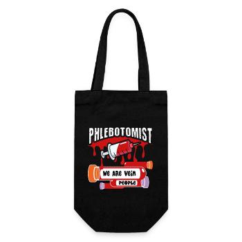 Phlebotomist We Are Vein People - Gift Bag for Bottles - black - Front