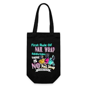 Nail Artist First Rule Of Nail Wrap - Gift Bag for Bottles - black - Front