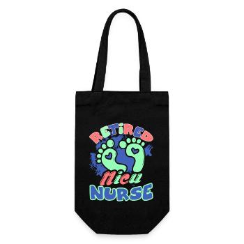 Retired Nicu Nurse - Gift Bag for Bottles - black - Front