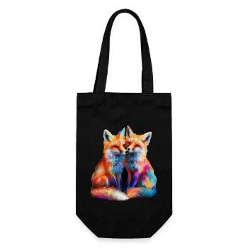 Drôle Renard Renard Art Animal Nature Animaux Animaux Sauvages - Sac à bouteille - noir - Devant