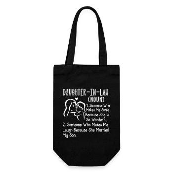 Daughter In Law Definition - Gift Bag for Bottles - black - Front