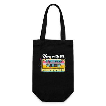 Né dans les années 90 Cassette Look rétro Fans des années 90 - Sac à bouteille - noir - Devant