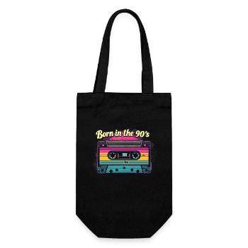Né dans les années 90 Cassette Look rétro Fans des années 90 - Sac à bouteille - noir - Devant