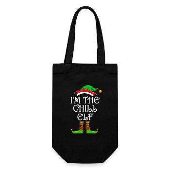 I'm The Chill Elf Shirt Matching Family Christmas - Geschenkbeutel für Flaschen - Schwarz - Vorne