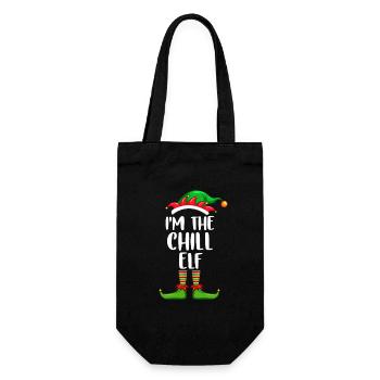 I'm The Chill Elf Shirt Matching Family Christmas - Geschenkbeutel für Flaschen - Schwarz - Vorne