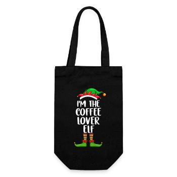 Je suis l’amoureux du café Chemise elfe assortie famille - Sac à bouteille - noir - Devant