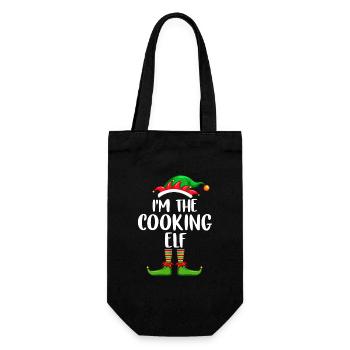 I'm The Cooking Elf Shirt Matching Family - Geschenkbeutel für Flaschen - Schwarz - Vorne