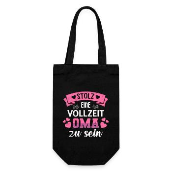 Omi STOLZ EINE VOLLZEIT OMA ZU SEIN Lustiges - Geschenkbeutel für Flaschen - Schwarz - Vorne