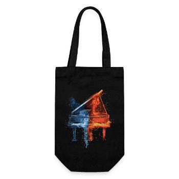Klavier - Geschenkbeutel für Flaschen - Schwarz - Vorne