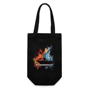 Klavier - Geschenkbeutel für Flaschen - Schwarz - Vorne