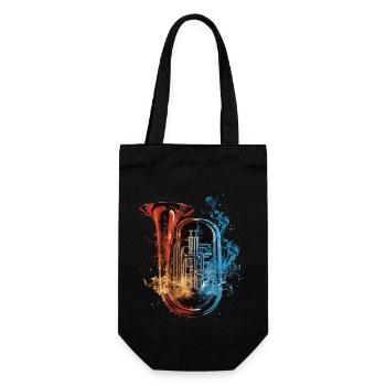 Tuba - Geschenkbeutel für Flaschen - Schwarz - Vorne