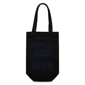 Retro 1990 Classic 35th Birthday Celebration - Gift Bag for Bottles - black - Front