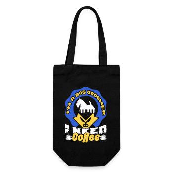 I am A Dog Groomer I Need Coffee - Gift Bag for Bottles - black - Front