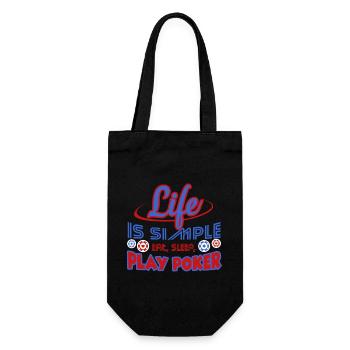 Life Is Simple Eat Sleep Play Poker - Gift Bag for Bottles - black - Front