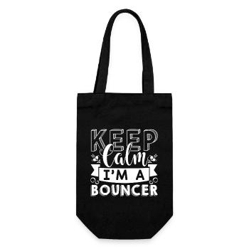 Bouncer Keep Calm I am A Bouncer - Gift Bag for Bottles - black - Front