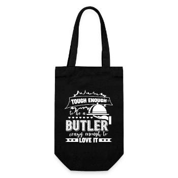 Butler Tough Enough To Be Butler - Gift Bag for Bottles - black - Front