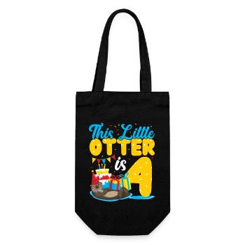 Anniversaire de la loutre Cette petite loutre - Sac à bouteille - noir - Devant