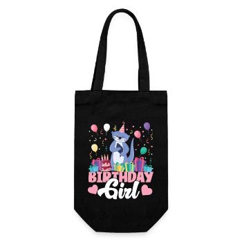 Otter Birthday Girl Birthday Girl - Geschenkbeutel für Flaschen - Schwarz - Vorne