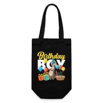 Otter Birthday Boy Birthday Boy - Geschenkbeutel für Flaschen - Schwarz - Vorne