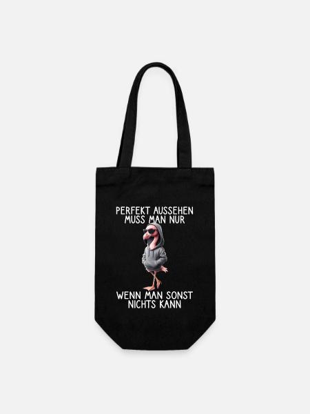Lustiges Flamingo Spruch Tierliebhaber Funny Bird - Geschenkbeutel für Flaschen - Schwarz