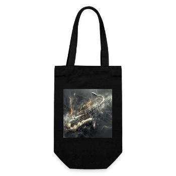 Saxophon - Geschenkbeutel für Flaschen - Schwarz - Vorne